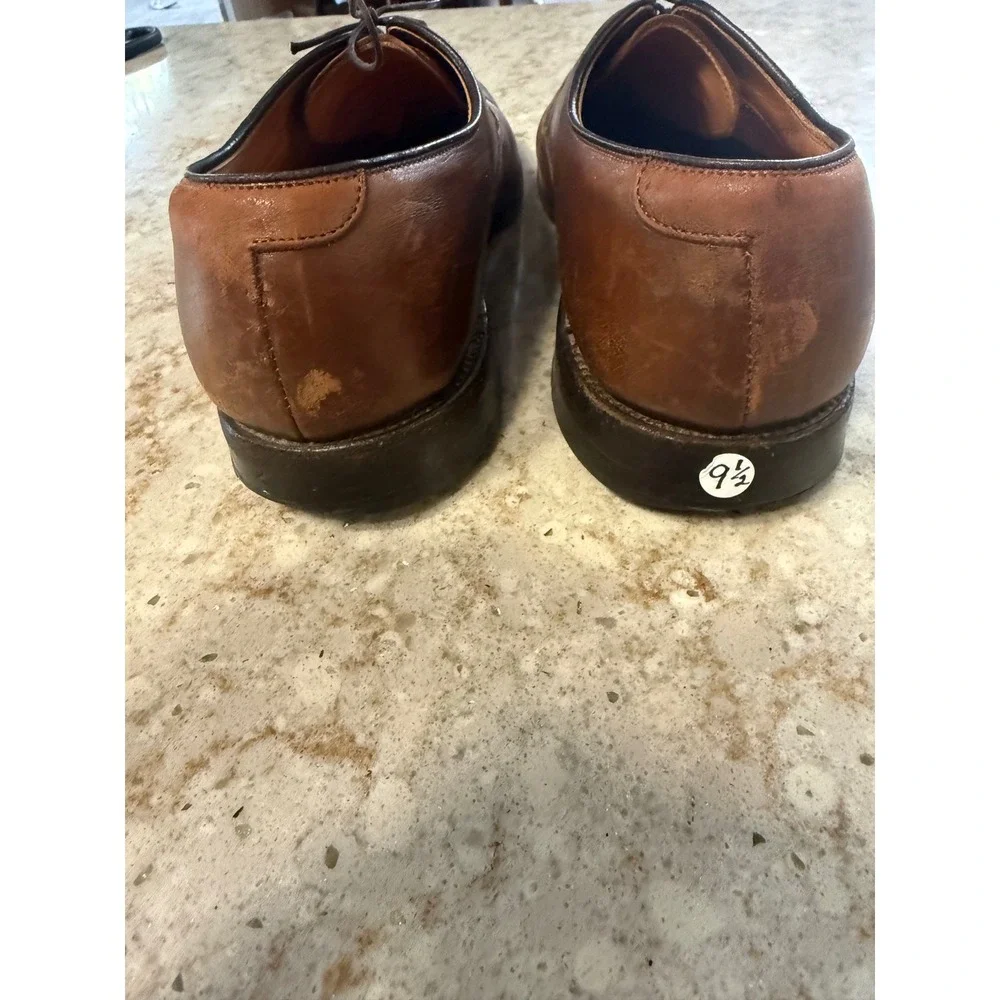 Allen Edmonds Park Avenue Brown Leather Cap Toe‎ Oxford Dress Shoes 9.5 D 5655